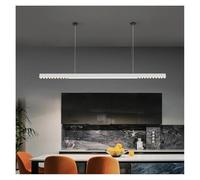 LXYST Chandeliers, Minimalist Dining Room Chandelier Nordic Kitchen Island Table Office Without Main Lamp One Word Long Chandelier(White-L120cm)