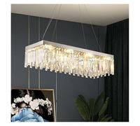 LXYST Chandeliers, Minimalist Luxury Living Crystal Villa Chandelier Dining Room Pendant (Rectangle 80cm)
