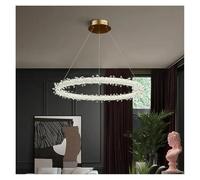 LXYST Chandeliers, Nordic Art Deco Chandelier Luxurious K9 Crystals Circle Pendant Parlor Hanging Lamp Luminarias(White Light 6500K,D100cm)