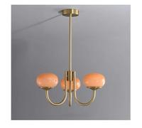 LXYST Chandeliers, Nordic Girl'S Pendant Bedroom Lamp Designer Art Warm Romantic Children's Room Pink Medieval Chandelier(3heads Light Orange)