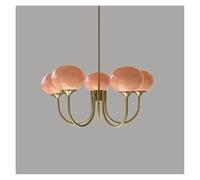 LXYST Chandeliers, Nordic Girl'S Pendant Bedroom Lamp Designer Art Warm Romantic Children's Room Pink Medieval Chandelier(5heads Light Orange)