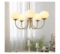 LXYST Chandeliers, Nordic Girl'S Pendant Light Bedroom Lamp Designer Art Warm Romantic Children's Room Pink Medieval Chandelier(5heads Beige)