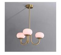 LXYST Chandeliers, Nordic Girl'S Pendant Light Bedroom Lamp Designer Art Warm Romantic Children's Room Medieval Chandelier(3heads Pink)