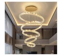 LXYST Chandeliers, Nordic Home Decoration, Stair Chandelier, Living and Dining Room Pendant Lights, Ceiling Light, Indoor (Warm White,5 Ring)