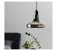 LXYST Chandeliers, Nordic Smoky Gray Glass Pendant Lamp Chandelier for Bedroom Bedside Dining Room Hanging Fixtures(B Style)