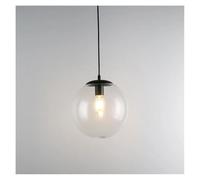 LXYST Chandeliers, Pendant Lamps Nordic Glass Hanging Light for Bedroom Bedside Restaurant Living Room Creative Home Decor (Black Dia 25cm)