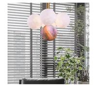 LXYST Chandeliers, Postmodern 3D Planet Chandelier for Living Bedroom Dining Room Moon Chandelier(BD40CM5head)