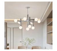 LXYST Chandeliers, Silver Magic Bean Glass Chandelier, Dining Living Room Home Ceiling Decoration(Changeable,80CM)