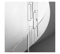 LXYST Chandeliers, Stair Long Chandelier Geometry Villa Duplex Pendant Lamps Luster Nordic Luxury Loft Stairwell Hanging Light Fixture(White Light(6000K),Type C 60cm-5 Lights)