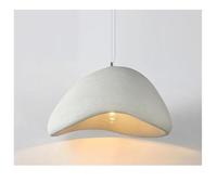 LXYST Chandeliers, Wind Chandelier Living Dining Room Home Decor Scrub Pendant Lamp Bedroom Loft Hanging Light Fixture(A White,D30cm)