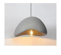 LXYST Chandeliers, Wind Chandelier Living Dining Room Home Decor Scrub Pendant Lamp Bedroom Loft Hanging Light Fixture(A Grey,D40cm)