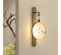 LXYST Chinese Lamp丨Landscape Zen Circle Light丨Creative Living Room Background Sconces Stair Aisle Wall Mount Fixtures丨LED Decorative Lights,Chandelier