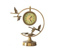 LXYST Classical Chinese Style Light Luxury Brass Home Mute Ornaments Desktop Table Living Room Desk Clock