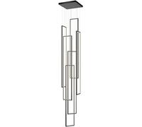 LXYST Cluster Chandelier Rings Rectangle Pendant Dimmable Contemporary Hanging Light for Living Dining Kitchen, Study Room x 5 cm