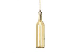 LXYST Color Bottle Chandelier, Glass Pendant Lights Single Head Adjustable Ceiling Lamp Restaurant Cafe Bar Table Bedroom Decoration Lamp,Brown Good Warm Life