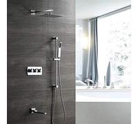 LXYST Concealed Faucet Shower Set Three Function Cold Tropical Lifting Rod 300 Top Spray Beautiful Practical