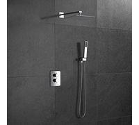 LXYST Concealed In-Wall Faucet Shower Set Hotel Engineering Chrome-Plated Copper Rain Beautiful Practical