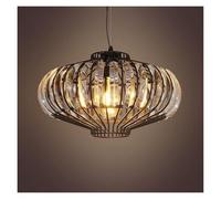 LXYST Contemporary Black Crystal Pendant Round Chandelier for Kitchen Island 1 Light Hanging Ceiling Fixture