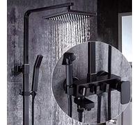 LXYST Copper Black Ancient Set Booster Lift Head Handheld European Mixed Water Shower Faucet Beautiful Practical