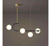 LXYST Copper Long Strip LED Hanging Lighting Pendant Lamp Magic Bean Glass Lights Fixtures, Ceiling Chandelier