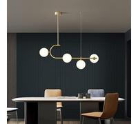 LXYST Copper Long Strip LED Hanging Lighting Pendant Lamp Magic Bean Glass Lights Fixtures, Ceiling Chandelier