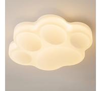 LXYST Creative Cream Breeze Lamp 39W Led Fixture White Decorative Close to Light Fixtures 3 Color Dimmable Chandelier Children's Room Ceiling Sconces for Bedr