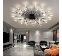 LXYST Creative Fireworks Chandelier Ceiling Light Living Bedroom Restaurant Not Dimmable Pendant Lights with 30 Black Heads Ideal for Exhibition Hall and Children's Room Lig