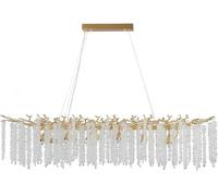 LXYST Crystal Branch Chandelier Luxury Large Linear Raindrop Hanging Light Indoor Use Ideal for Dining Kitchen Island Living Room Bedroom Home Decor