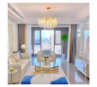 LXYST Crystal Chandelier 50cm Pendant Light Compatible Kitchen Hanging Lamp Living Room Indoor Cold White Illumination Elegant Home Decor