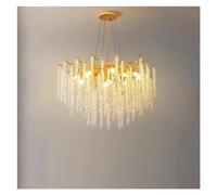 LXYST Crystal Chandelier 50cm Pendant Light Kitchen & Living Room Stylish Indoor Fixture Compatible with Various Decor Cold White Illumination