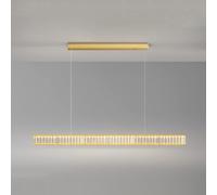 LXYST Crystal Chandelier Led Dimmable Brass Lamp Restaurant Bar Ceiling Hanging Light Minimalist Office Strip Lamp,Chandeliers/One Color/100Cm
