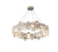 LXYST Crystal Chandelier Pendant Light Fixture for Dining Room Hallway Bedroom Dimmable Round Ceiling Lamp Indoor with Energy Class E Size: