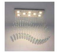 LXYST Crystal Chandelier Restaurants - Minimalist Rectangular Dining Bar Light Fixture 80x20xH cm Elegant Personality Perfect for Home & Commercial Spaces