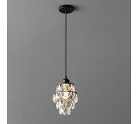 LXYST Crystal Kitchen Island Light Nordic Creativity Single Head Bedroom Bedside Hanging Lamp Mid Century Chandelier for Living Room Bar Counter Study Dining Table
