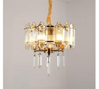 LXYST Crystal Living Room Luxury Bedroom Ring Lamps,s,Warm White-Dia40xH26cm