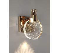 LXYST Crystal, Nordic Style Light, Creative Wall Mounted Lamp for Bedroom, Bedside, Living Room, Bathroom, Dresser, Corridor (Gold Small)