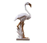 LXYST Décor Resin Geometric Flamingo Statue Decor Ornaments Desktop Animal Sculpture Decoration Home Living Room Desk TV Cabinet Ornament Art Decorative