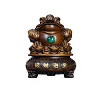 LXYST Decoration Lucky Chinese Money Statue Wealth Fortune Frog Figurines Tabletop Decorative Ornaments for Office Home Feng Shui Decor (Size : M)