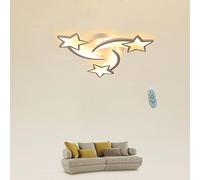 LXYST Dimmable Ceiling Lamp with Remote Control Metal Acrylic Lampshade Five Pointed Star Illuminated Chandelier for Living Room and Restaurant