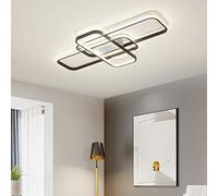 LXYST Dimmable Square Ceiling Lamp with Remote Control - Living Room, Bedroom, Kitchen, Dining Room, Acrylic Chandelier Fixture