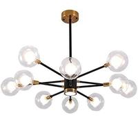 LXYST Dining Living Room Fixture,G9 Magic Bean Glass Chandelier,Classic Mid Century Boutique Decoration Ceiling Light,- Gold Chandelier(10 Head)