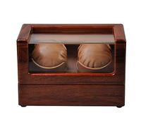 LXYST Double Automatic Box 5 Modes Wood Shell with Quiet Motors (Black) Watch Winder
