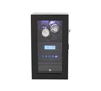 LXYST Double Carbon Fiber Leather 8 Rotation Modes LCD Touch Screen Watches (Black Red) Watch Winder