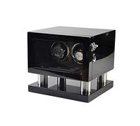 LXYST Double for Automatic Watches Touch Screen Built-in LED Illuminated Wood Shell Piano Paint Exterior (Brown Freckles) Watch Winder