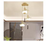 LXYST Elegant Chinese Gold Lantern Glass Chandelier for Bedroom, Hotel Kitchen, Tea Room and Restaurant