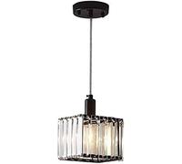 LXYST Elegant Crystal Drum Chandelier - Flush Mount Ceiling Light for Living Dining Room and Restaurants