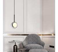 LXYST Europe Gold Circle LED Pendant Metal Chandelier Lighting Aluminum Hanging Light Fixture, Chandelier(Gold)