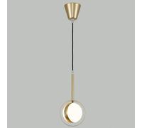 LXYST Europe Gold Circle LED Pendant Metal Chandelier Lighting Aluminum Hanging Light Fixture, Chandelier(Onecolor)