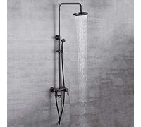 LXYST European Copper Black Ancient Home Hot and Cold Water Booster Head Function Shower Set Beautiful Practical