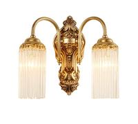 LXYST European Light Villa Luxury Crystal Lamp Wall Mounted Brass Fixtures Lighting Art Decor Dining Room Corridor Living Room(One Color 1)